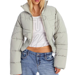 High Quality Crop Puffer <b>Jacket</b> New Design <b>Winter</b> <b>Jacket</b> for Women Custom Breathable Zip up Women Puffer <b>Jacket</b> - Product Image 6
