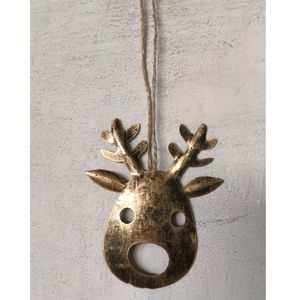 Adorno Colgante de Reno Metálico, Decoración Rústica para Árbol de Navidad, Hecho a Mano, Último Diseño - Product Image 1
