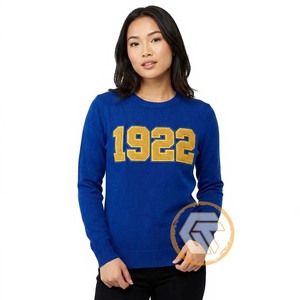 T-shirt décontracté pour femme en coton molletonné brodé de haute qualité, personnalisé, motif Trésors Grecs Sigma Gamma Rho, 500g, écologique et à séchage rapide - Product Image 1