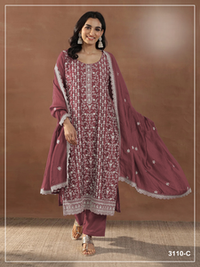 High Quality Salwar Suit Rangoli Crush with Heavy Embroidered Sequence Work Buy Direct From Supplier At Bulk Price - Product Image 3