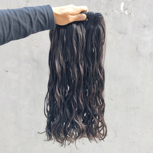 Meilleures extensions de cheveux indiens bruts à clips 100% de haute qualité, cuticules alignées, style vague naturelle, qualité supérieure - Product Image 4