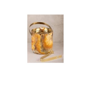 Premium quality brass ice bucket for drink <b>service</b> with elegant look strong handle and double wall insulation - Product Image 4