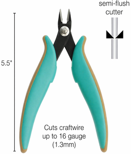 5 Inch Stainless Steel Jewelry <b>Wire</b> Cutter Pliers Semi-Flush Precision Cutting Tool with Ergonomic Handle for DIY <b>Craft</b> Supplies - Product Image 6