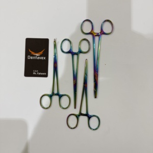 Hemostato Kelly Autoclavable de Primera Calidad Pinzas Quirúrgicas Rectas de 5.5 Pulgadas con Recubrimiento de Titanio Color Arcoíris, Fabricantes de Calidad Premium - Product Image 3
