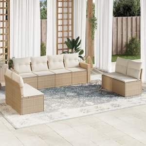 Conjunto de Sofás de Jardín Color Beige - Product Image 1