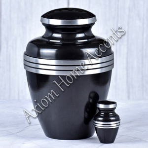 Sophisticated Handcrafted Aluminum Cremation Urn With Modern Finish <b>Beautiful</b> Tribute by Axiom Home Accents - Product Image 5