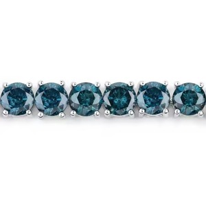 Customized Shape Moissanite Diamond Tennis Bracelet Bezel Setting 18K White Gold Diamond Bracelet for Both Men and Women - Product Image 2