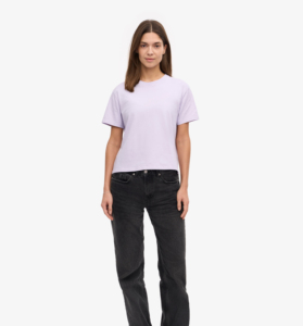 Camiseta de Cuello Redondo para Mujer, Último Diseño Exclusivo, Ajustada, Informal, Transpirable, 100% Algodón, en Oferta - Product Image 6