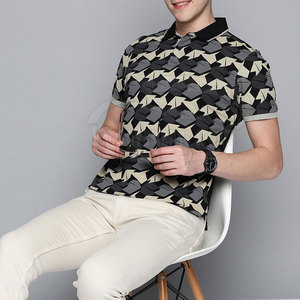 Design unique grande taille hommes imprimés polos nouveauté séchage rapide hommes imprimés polos - Product Image 4