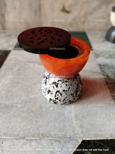 Nouvelle tendance Brûleur d'encens en bois et résine époxy Bakhoor artisanal artistique Mubkhar pour les maisons de luxe, les hôtels et les cadeaux de Ramadan Eid - Product Image 3