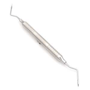 13/14 Heidbrink Curette à racine dentaire dentelée 1,8 mm 17,3 cm, instrument d'extraction dentaire à double extrémité, manche creux, acier inoxydable chirurgical - Product Image 1