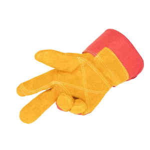 Leather Work <b>Gloves</b> Real Leather Working <b>Gloves</b> Polyester Durable Anti-Slip Breathable Flexible Safety Cuff General Purpose - Product Image 2
