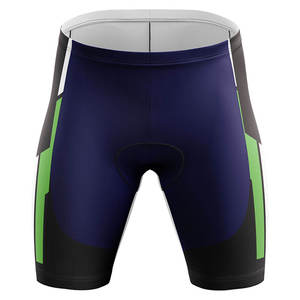 Tenues de cyclisme pour hommes avec short en jersey respirant et anti-transpiration en nylon et spandex bleu marine, vert et noir, séchage rapide, vêtements de sport pour adultes - Product Image 6