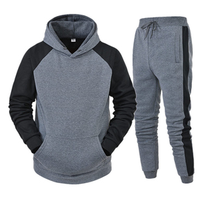 Heavyweight 100% Cotton Men's Slim Fit Winter Hooded Tracksuit Custom Sweat suit 2-Piece <b>Set</b> Quick Dry Streetwear Customizable - Product Image 6