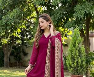 NUEVO SALWAR KAMEEZ DE DISEÑO MODERNO CON BORDADO PESADO Y LENTEJUELAS ESPECIAL PARA LA FIESTA DEL EID - Product Image 2