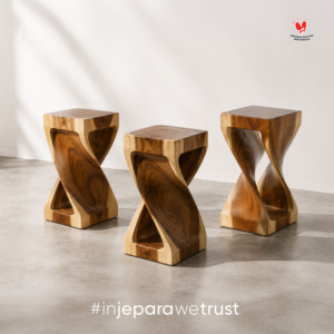Luxury Solid Teak Wood <b>Side</b> <b>Table</b> Modern Sculptural Eco-Friendly Handmade Accent Furniture for Villa Resort Global Made Jepara - Product Image 6