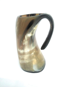 Jarra de Cerveza Vikinga de Cuerno Natural Hecha a Mano, Estilo Lujoso, Apta para Lavavajillas, para Fiestas, Jarra para Sidra o Cerveza, Personalizable, CRAFT - Product Image 2