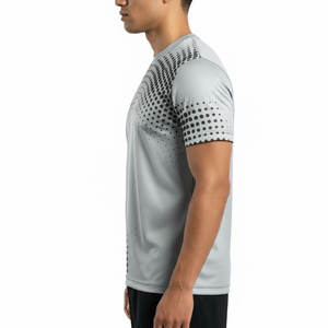 High Quality Custom Sports T Shirt Men Fitness Gym Wear Quick Dry Training Soccer Jersey OEM and ODM - Product Image 3