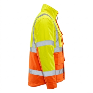 Chaqueta de Seguridad Reflectante de Alta Visibilidad, Naranja Amarillo Clase 2, Impermeable, con LED Intermitente, Ropa de Trabajo de Primera Calidad, Venta al Por Mayor - Product Image 3