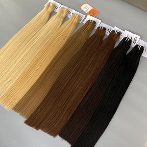 Trame droite à la mode blond couleur soyeuse 8 pouces haute qualité prix usine en gros 100% extensions de cheveux crus vierges vietnamiens - Product Image 1