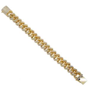 Bracelet Hip Hop en Moissanite VVS de Fournisseur Indien, Bijoux de Luxe Givrés pour Hommes, Idéal pour Soirées et Clubs, En Vente - Product Image 3