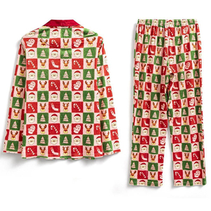 Conjunto de Pijama de Franela Navideño para Hombre, 2 Piezas, Manga Larga, Ropa de Dormir, Ropa de Casa para Invierno - Product Image 2