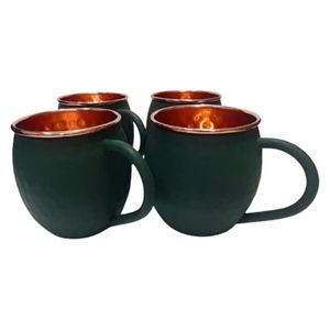 Mug Moscow Mule en Cuivre Martelé 100% avec Logo Personnalisé, Anti-fuite, Compatible Lave-vaisselle, Idéal pour Fêtes et Célébrations, Décoratif - Product Image 4