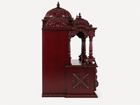 Grand Temple Hindou pour Pooja avec Rangement, Taille Personnalisée, en Bois de Teck, Fabricant et Exportateur de Mandirs Traditionnels, Vente en Gros aux États-Unis