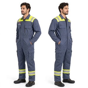 Combinaison de sécurité professionnelle haute visibilité, vêtements de travail réfléchissants, tissu durable, construction confortable, utilitaire industriel - Product Image 6