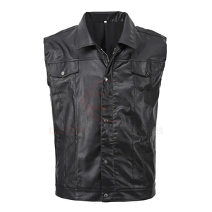 Chaleco de Cuero Genuino para Hombre, Reversible, Transpirable, de Invierno, con Logotipo Personalizado OEM, Talla Grande, Estilo Urbano - Product Image 3