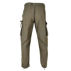 Pantalones cargo verde oliva para hombre, con múltiples bolsillos, material de lona, transpirables, estilo ropa de trabajo, cintura media, para uniforme de Austria - Product Image 4