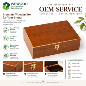 Premium <b>Wooden</b> Storage <b>Box</b> <b>with</b> <b>Lid</b> | Custom Solid Wood Gift <b>Box</b> for Jewelry Keepsakes Collectibles and Luxury Packaging - Product Image 1