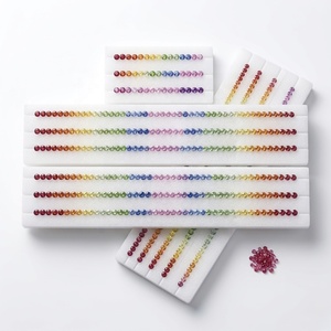 Saphir arc-en-ciel naturel multi-couleurs certifié IGI, taille brillant rond, pour la fabrication de bijoux de luxe, 2 mm - Product Image 1