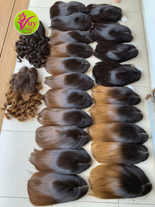 Peluca Bob de cabello humano vietnamita VuyHair Vietnam Full HD, de un solo donante, 100% liso y sedoso, con doble trama a máquina, paquetes de 95-100gr. - Product Image 4