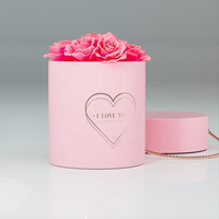 Boîte Cadeau Cylindrique en Velours pour Mariage, Boîtes en Carton Empilables pour Demoiselles d'Honneur, Anniversaire, Fête, Artisanat, Emballage en Carton Gaufré