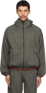 Men's Hooded Windbreaker <b>Jacket</b> Solid Color Zipper Closure Sporty Casual Outdoor Wear Spring Polyester Material - Product Image 4