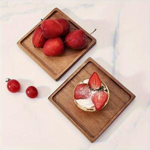 Bandeja de Servir Grande de Madera Maciza Hecha a Mano, Estilo Rústico, para Desayuno, Té, Café, Juego de 2 - Product Image 5