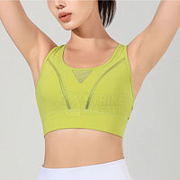 Soutien-gorge de sport respirant pour femme - Soutien-gorge de yoga à maintien élevé avec logo frontal, design simple, séchage rapide et couleur personnalisable
