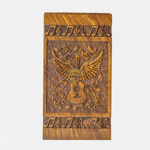 Urne funéraire en bois de rose sculptée à la main AYAANS, très vendue, pour cendres d'adultes, urnes funéraires en gros (6X6X11)IN - Product Image 2