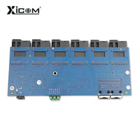 Papan PCBA Gigabit 4 Port Fiber 8 Port RJ45 Konektor SC Single Mode Simplex 10/100/1000M Fiber Switch PCBA 20KM