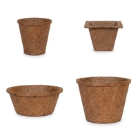 Pot de culture Coco 2 pouces - Pot de fleurs minimaliste en fibre de coco écologique, léger et à forte rétention d'eau