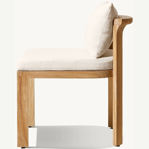 เฟอร์นิเจอร์ลดราคา ผลิตจากไม้สักที่เป็นมิตรกับสิ่งแวดล้อม เก้าอี้ไม่มีที่วางแขนสำหรับใช้งานกลางแจ้ง ทนทานและคุณภาพดี - Product Image 3