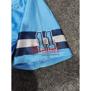 Maillot de football américain surdimensionné en tissu mesh, imprimé par sublimation, pour adulte, col en V, manches courtes. - Product Image 5
