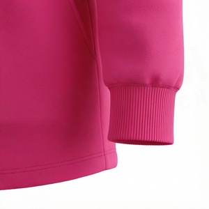Ensemble short 2 pièces rose à capuche pour femme, imprimé géométrique, en polaire, décontracté, coupe ample, au-dessus du genou, imprimé numérique, printemps-été - Product Image 6