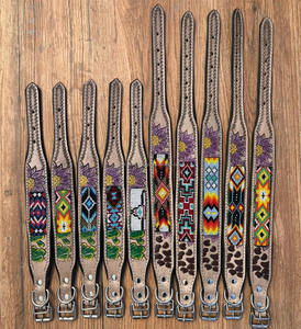 ปลอกคอสุนัขหนังวัวคุณภาพระดับพรีเมียมปลอกคอสัตว์เลี้ยงประดับลูกปัดหนังสำหรับสุนัขขนาดใหญ่ขนาดกลางขนาดเล็ก - Product Image 6