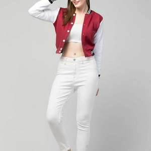 Chaqueta Varsity para Mujer, Marca Privada, Precio Competitivo, Etiqueta Personalizada, Nueva Colección, Chaquetas Varsity Cortas 2026 - Product Image 3