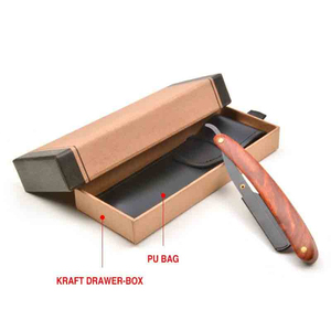 Professional Folding Shaving <b>Razor</b> Stainless Steel <b>Blade</b> Natural Rosewood Handle Hollow Design <b>Single</b> <b>Blade</b> Reusable Grooming - Product Image 6