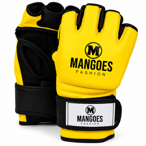 Gants de boxe et d'arts martiaux en cuir PU respirant à demi-doigts, personnalisables avec logo OEM, sérigraphiés de haute qualité - Product Image 4