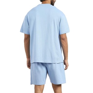 Ensemble d'été sans manches pour homme, ensemble de sport, t-shirt à manches courtes et short, deux pièces, mode décontractée, short d'été avec poche - Product Image 2