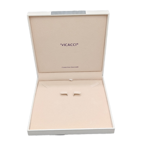 Vicacci Emballage de collier en velours de luxe haut de gamme avec logo personnalisé Boîtes à bijoux en chaîne en cuir PU magnétique - Product Image 3